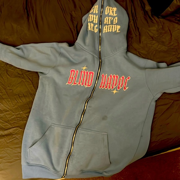 I’m selling a blind havoc fully zip up hoodie it’s cotton candy colored - Picture 1 of 2
